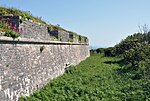 Крепостные валы, риветы, Северная аккумуляторная платформа, северная и южная мушкетные стены Северного форта