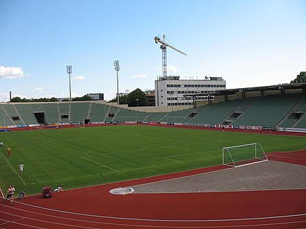 Le Bislett Stadion à Oslo qui a accueilli les championnats d'Europe 1946.