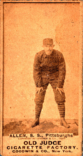 Bob G. Allen played five seasons for the Phillies, also serving as manager for part of the 1890 season.