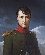 Napoléon Bonaparte 1803-as portréja, François Gérard francia festő alkotása. Napóleon a következő évben, 1804. május 18-án lett Franciaország császára