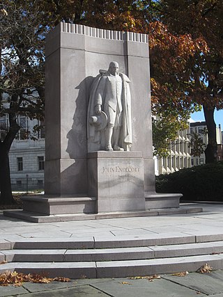 <span class="mw-page-title-main">Statue of John Endecott</span> Statue in Boston, Massachusetts, U.S.