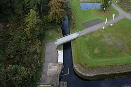 Tosbecken und Abfluss der Ennepe unterhalb der Sperrmauer