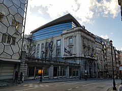 Widok na centrum Brukseli z ratuszem