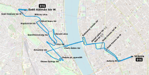 Budapesti 916-os busz útvonala.svg