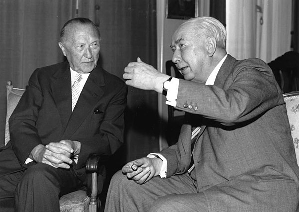 Adenauer and Heuss on 14 September 1959.