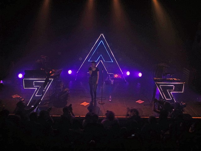 Chvrches performing at Metro, Chicago in 2013