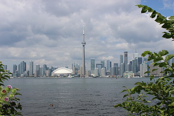 View of Toronto's waterfront and Downtown Toronto from the Toronto Islands.