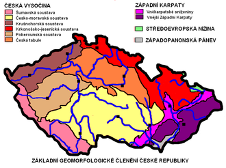 Geomorphological subprovinces of the Czech Republic CZE geomorf.PNG