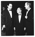 Carl Albert speaking with Sid Caesar and Johnny Carson.jpg
