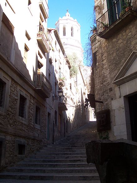 Narrow streets in Girona