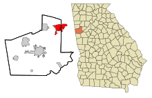 Carroll County Georgia Incorporated and Unincorporated areas Villa Rica Highlighted.svg