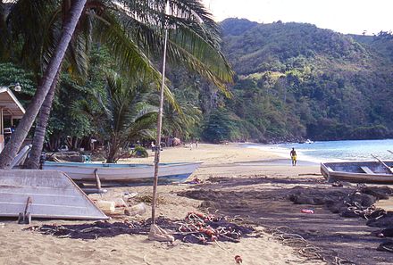 Castara village beach