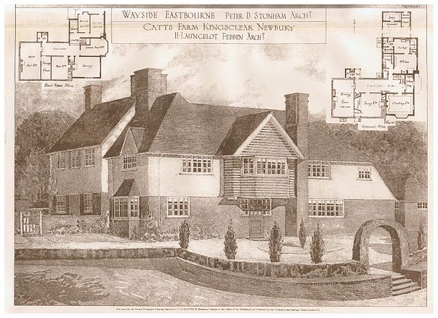 Catts Farm, Kingsclere, Newbury, design by H. Launcelot Fedden (1869–1910), as seen in The Building News, July 31, 1908.