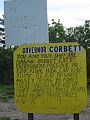 A sign erected along Route 61 in protest to Governor Corbett