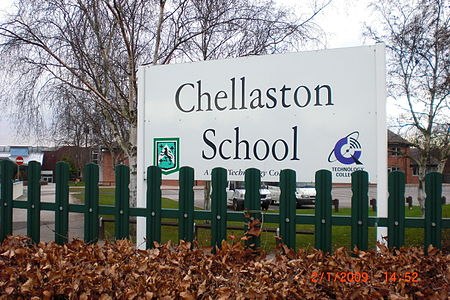 Chellaston school sign