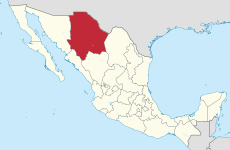 Chihuahua in Mexico (location map scheme).svg