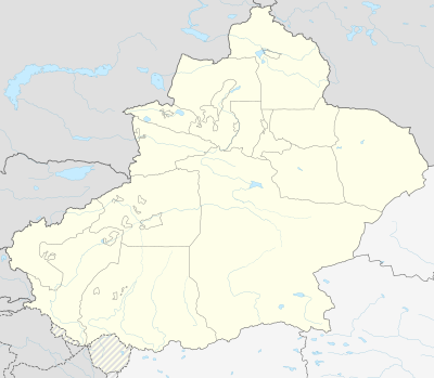 Mapa de localización de Xinjiang