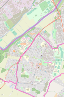 Map of Clifton, Nottingham, UK showing local government wards and neighbourhood areas. Clifton-wards.png