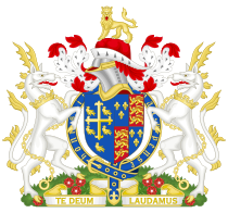Coat of Arms of Henry VI of England (1422-1471) Variant Motto 2.svg