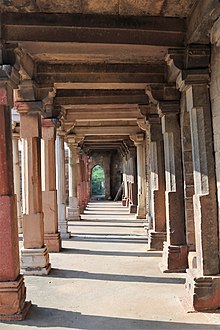 Colonnade inside Sultan Ghari towards Marble Mehrab Colonnade inside Sultan Ghari towards Marble Mehrab.jpg