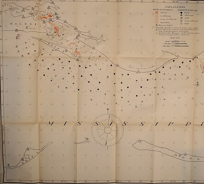 File:Condition and extent of the natural oyster beds and barren bottoms of Mississippi east of Biloxi (1913) (20679861865).jpg