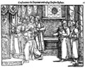 Constantinus the Emperour embrasing Christen Bishops.gif