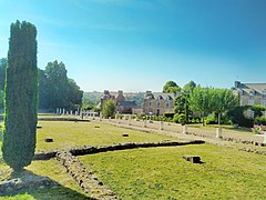 Le quartier commercial gallo-romain de Monterfil, ou jardin des Antiques, à Corseul dans les Côtes d'Armor.