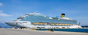 Costa Venezia docked at Corfu port.jpg