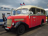 Čeština: Autobus Praga RND na veletrhu Czech Raildays 2015 v Ostravě English: Praga RND bus at the Czech Raildays 2015 trade fair in Ostrava, Czech Republic