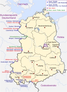 Crossing the inner German border during the Cold War Border crossings between East and West Germany