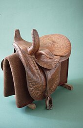 An antique two pommel sidesaddle. Damensattel.jpg