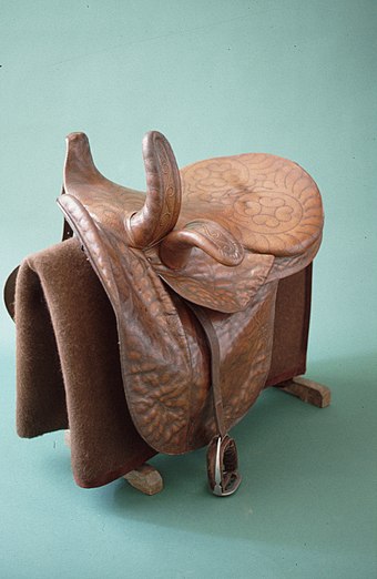 An antique two pommel sidesaddle.