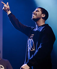 Drake has four singles in the Top 50. Two of them are his own singles, with "Started From the Bottom" at number 32 and "Hold On, We're Going Home" at number 34, while the other two features him as a guest rapper, with Lil Wayne's "Love Me" at number 39 and A$AP Rocky's "Fuckin' Problems" at number 41. Drake at Bun-B Concert 2011.jpg