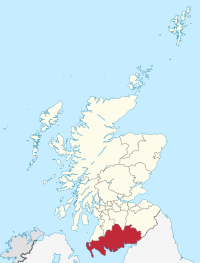Dumfries and Galloway'in İskoçya'daki konumu