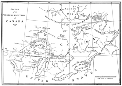 Sketch of the Western Countries of Canada, 1791