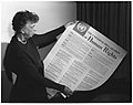 Image 14Eleanor Roosevelt and the Universal Declaration of Human Rights (1948)—Article 19 states that "Everyone has the right to freedom of opinion and expression; this right includes freedom to hold opinions without interference and to seek, receive and impart information and ideas through any media and regardless of frontiers." (from Freedom of speech)