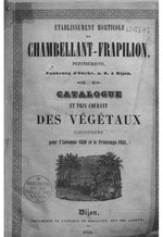 Thumbnail for File:Etablissement horticole de Chambellant-Frapilion, pépiniériste, Faubourg d'Ouche, n. 6, à Dijon. Catalogue et prix courant des (IA EtablissementHorticoleDeChambellantFrapilionPpiniristeFaubourgDOucheN.6Dijon.Cat).pdf