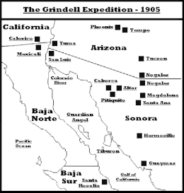 Tiburon orolining so'nggi Meksikasi Tomas Grindell ekspeditsiyasi 1905.gif