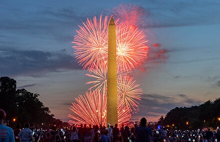 The National Mall is home to an annual July 4th fireworks display.