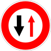 Give priority to oncoming vehicles