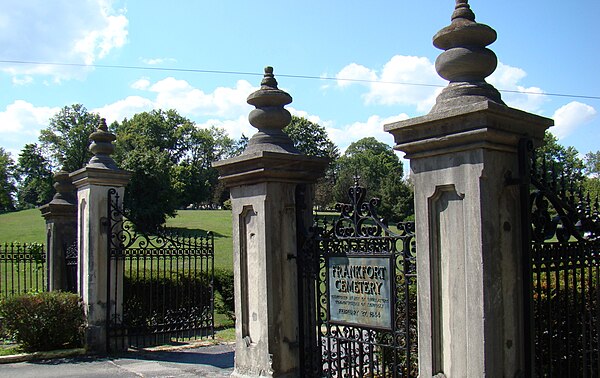 Entrance to Frankfort Cemetery