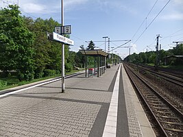 Der Bahnsteig des S-Bahnhofs Frankfurt-Louisa