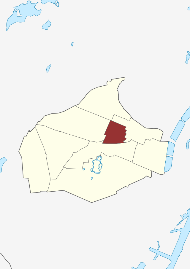 Lage des Sankt Lukas Sogn in der Frederiksberg Kommune