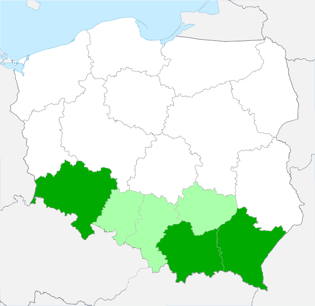 File:Galega officinalis distribution in Poland.svg