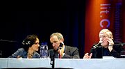 Thumbnail for File:Garry Kasparov - Klaus Bednarz at lit Cologne 2007 - (6784).jpg