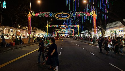 Street festival during Eid in Geylang, Singapore