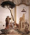Giovanni Domenico Tiepolo: Opfer von Früchten für die Mondgöttin (1757), Villa Valmarana ai Nani, Vicenza