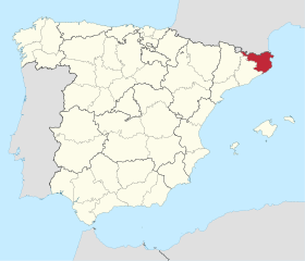 Pozicija Gerone na karti Španjolske