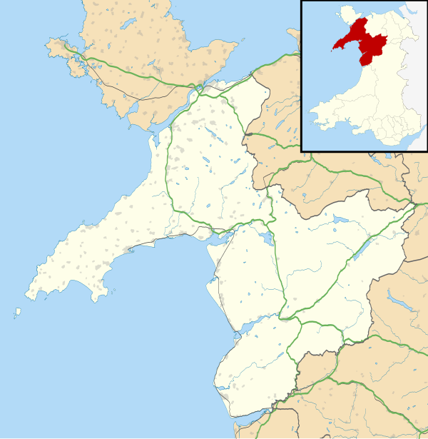 Mapa konturowa Gwynedd