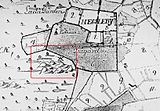 Hässelby säteri 1731 (väderkvarnen i röd ram)